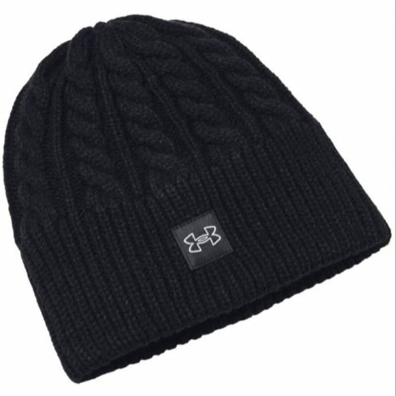 Шапка UA Halftime Cable Knit Beanie чорний Жін OSFM DT-1379995-001, рис. 0