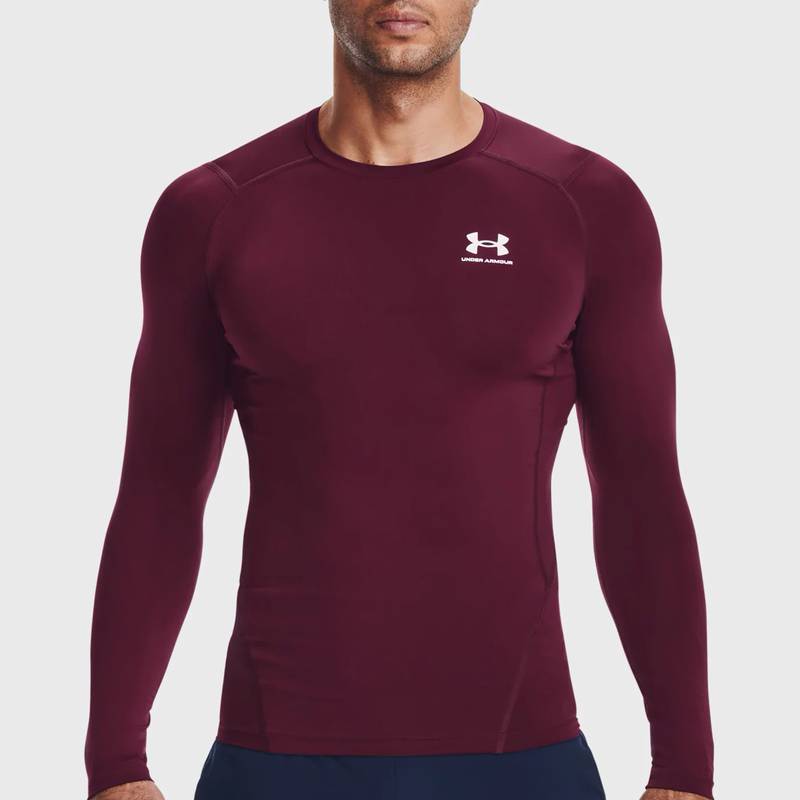 Лонгслів UA HG Armour Comp LS бордовий Чол LG DT-1361524-609, рис. 0