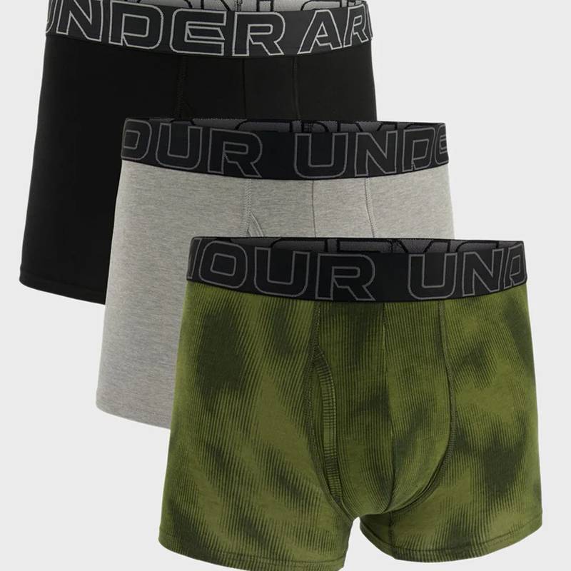 Труси UA M Perf Cotton Nov 3in оливковий Чол MD DT-1383892-390, рис. 0