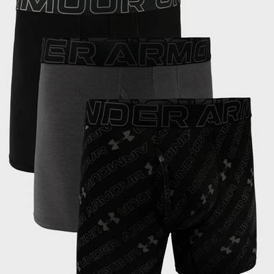 Труси UA M Perf Cotton Nov 6in чорний, сірий Чол MD DT-1383890-001