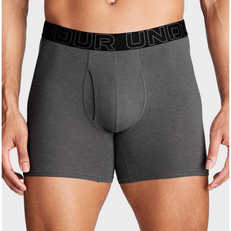 Труси Underwear Boxers UA PERFORMANCE COTTON - SOLID 6 3PK сірий Чол LG DT-1383889-025, рис. 1