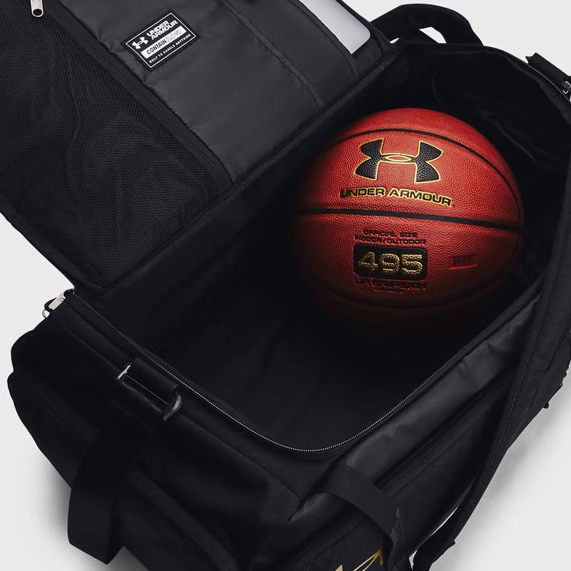 Сумка UA Contain Duo MD BP Duffle 50L чорний Уни 60x47x30 см DT-1381919-001, рис. 3