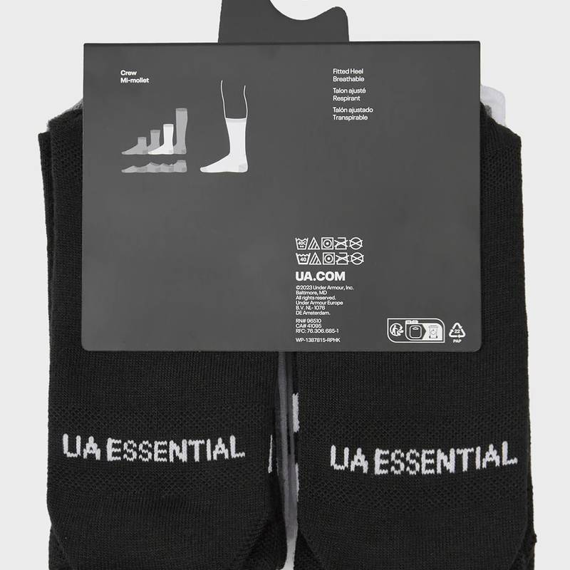 Шкарпетки UA Essential 6pk Crew білий Уні SM DT-1387058-101 (6 пар), рис. 3