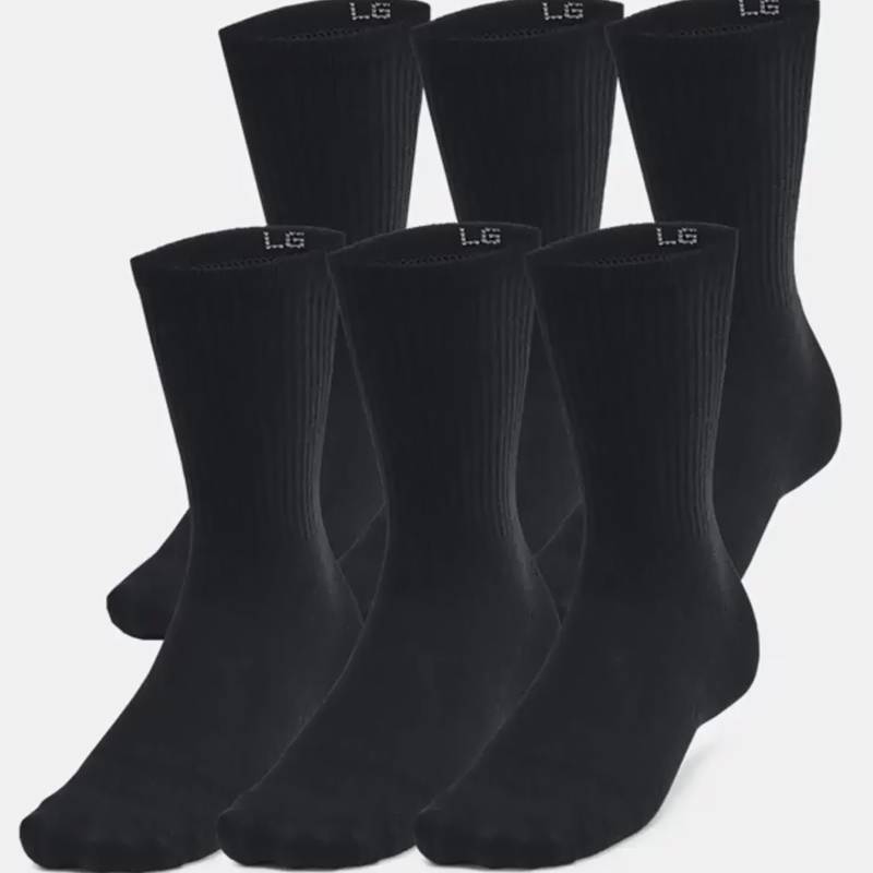 Шкарпетки UA Essential 6pk Crew чорний Уні LG DT-1387058-001, рис. 0