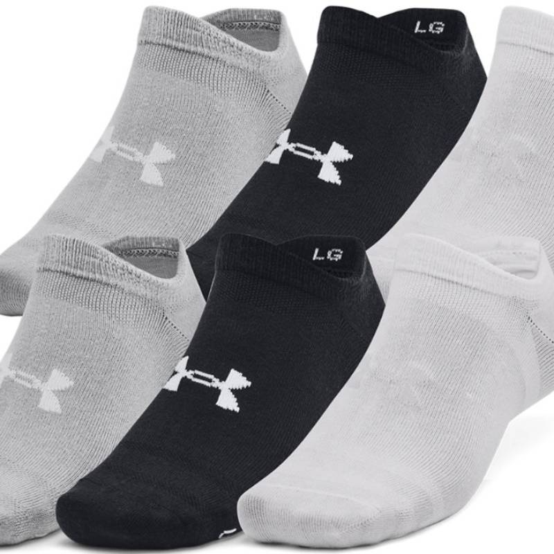 Шкарпетки UA Essential No Show 6pk білий, сірий, чорний Уні LG DT-1382611-002, рис. 0