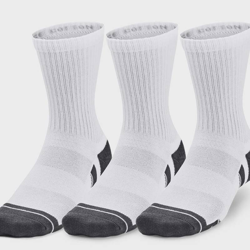Шкарпетки UA Performance Cotton 3p Mid білий Уни LG DT-1379530-100, рис. 0