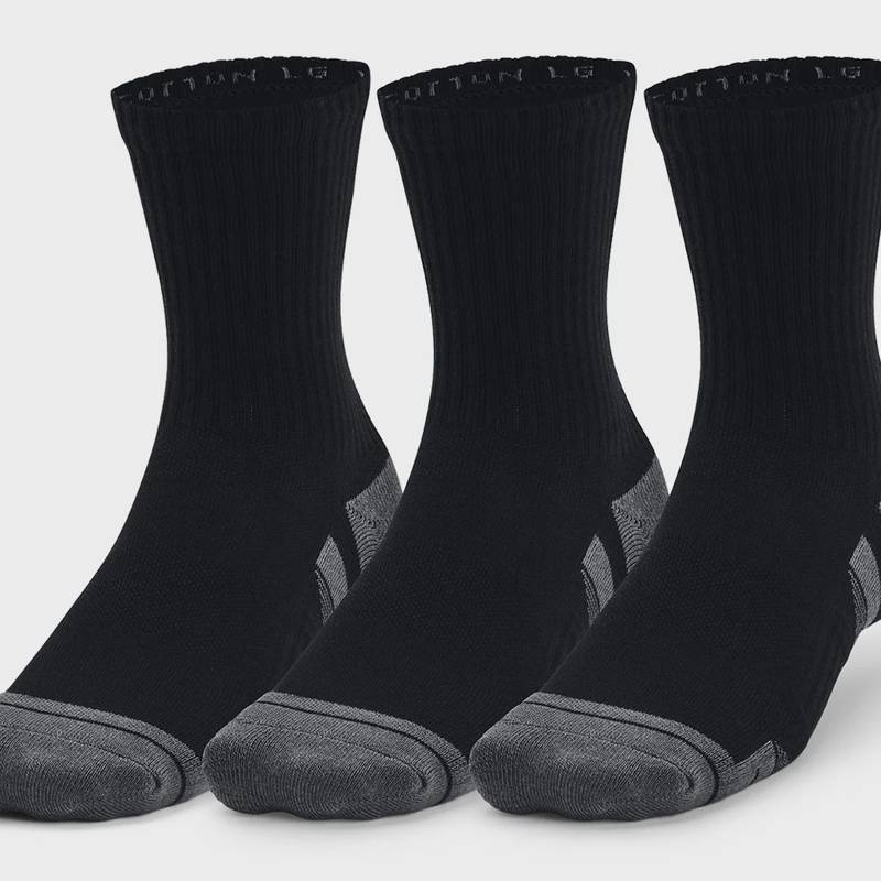 Шкарпетки UA Performance Cotton 3p Mid чорний Уни MD DT-1379530-001, рис. 0