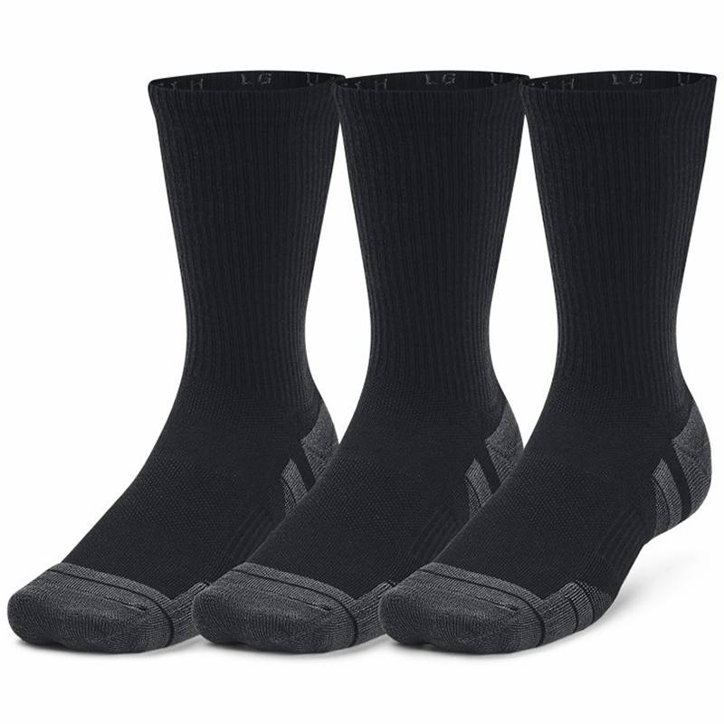 Шкарпетки UA Performance Tech 3pk Crew чорний Уні XL DT-1379512-001, рис. 0