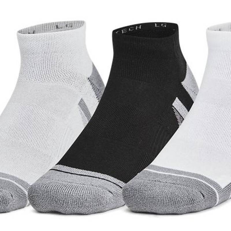 Шкарпетки UA Performance Tech 3pk Low чорний, сірий Уні XL DT-1379504-003, рис. 0