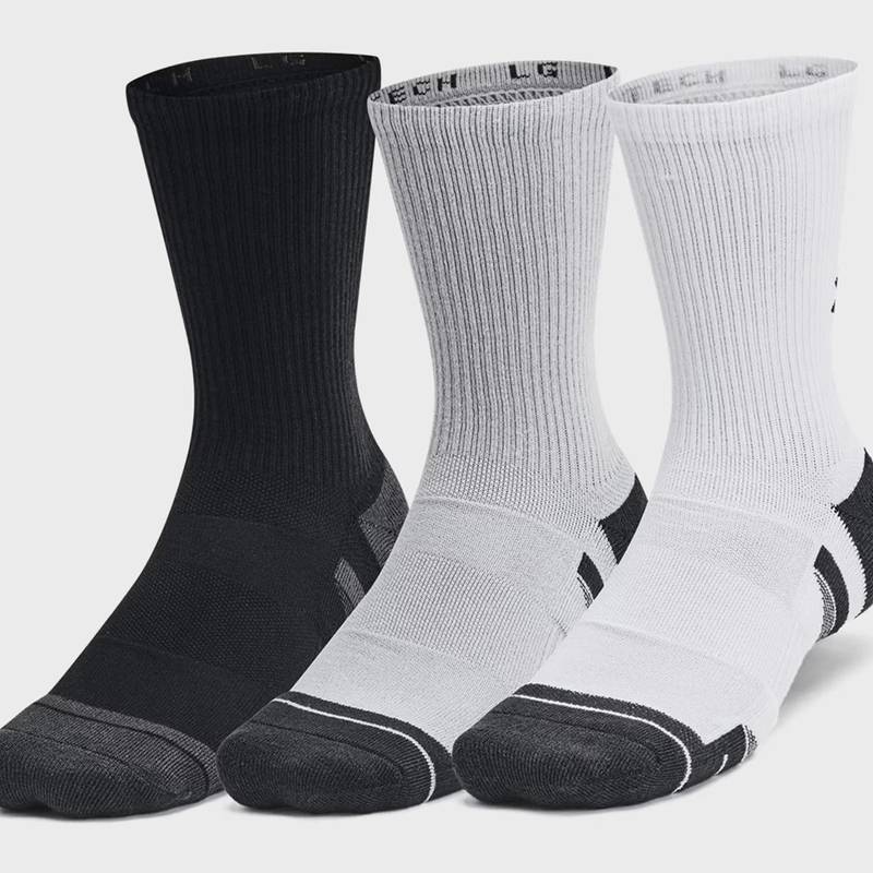 Шкарпетки UA Unisex Perf Tech 6pk Crew чорний, сірий, білий Уні LG DT-1386242-011 (6 пар), рис. 0