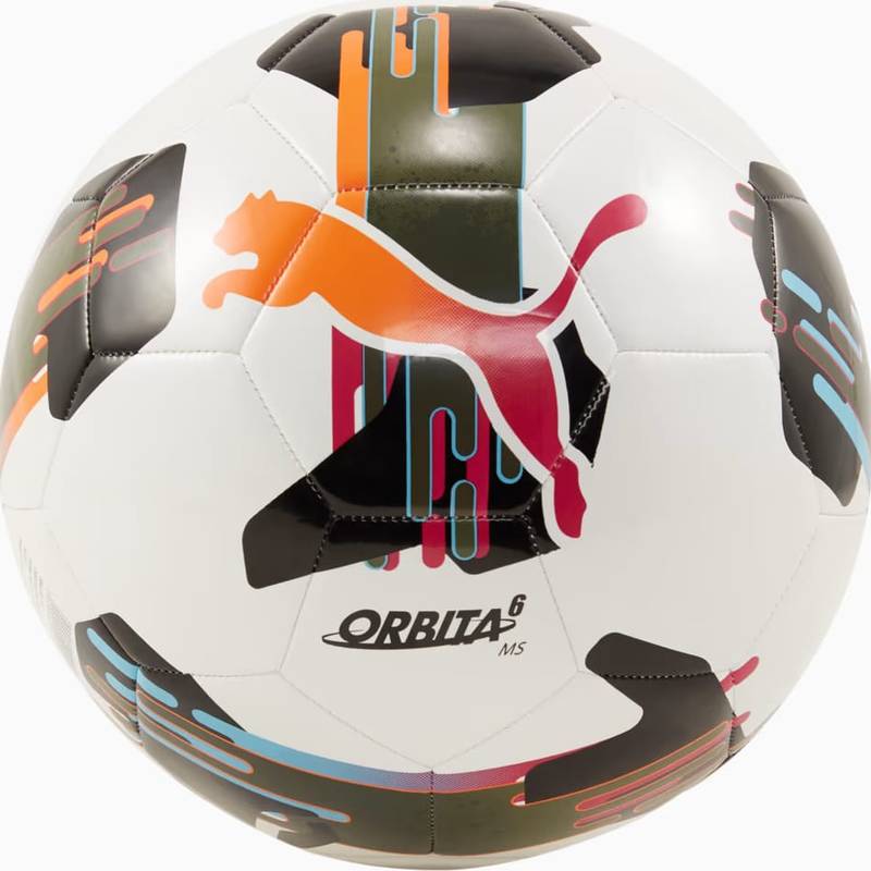 М'яч футбольний Puma Orbita 6 MS білий, чорний, помаранчевий Уні 4 DT-084335-01, рис. 0