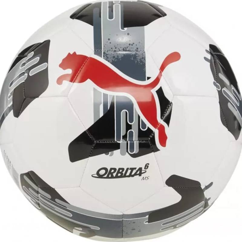 М'яч футбольний Puma Orbita 6 MS білий, чорний, червоний Уні 4 DT-084335-02, рис. 1