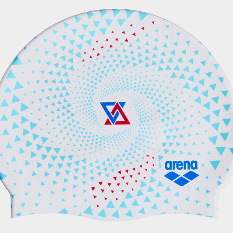 Шапка для плавання Arena PRINT 2 білий, червоний, бірюзовий Уні OSFM DT-1E368-269, рис. 0