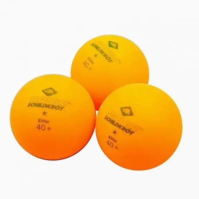 М'ячі Donic Elite 1звезда (3шт.) 40+ orange DT1-608318-40+, рис. 0