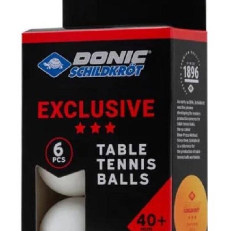 М'ячі Donic EXCLUSIVE (Advantgarde) 3* 40+ 6шт white DT1-608530, рис. 0