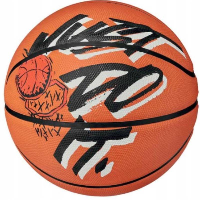 М'яч баскетбольний Nike EVERYDAY PLAYGROUND 8P GRAPHIC DEFLATED AMBER/WHITE/BLACK/BLACK size 5 DT1-N.100.4371.877.05, рис. 0