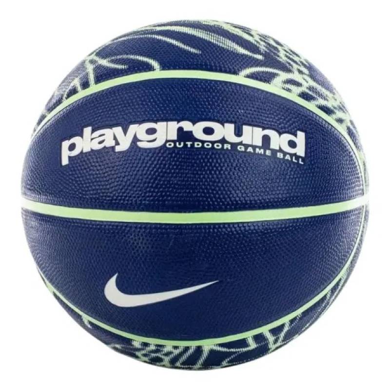 М'яч баскетбольний Nike EVERYDAY PLAYGROUND 8P GRAPHIC DEFLATED DEEP ROYAL BL/VAPOR GREEN/WH size 7 DT1-N.100.4371.473.07, рис. 0