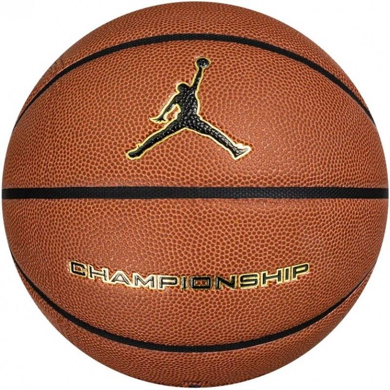 М'яч баскетбольний Nike JORDAN CHAMPIONSHIP 8P DEFLATED AMBER/BK/METALLIC GOLD/Bk size 7 DT1-J.100.9917.891.07, рис. 0