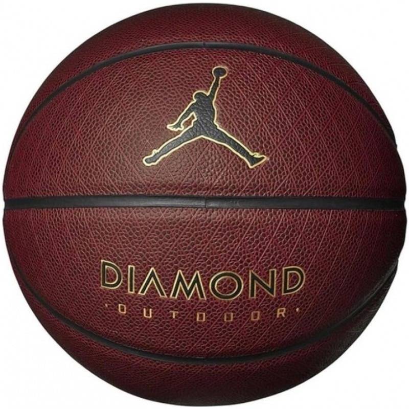 М'яч баскетбольний Nike JORDAN DIAMOND OUTDOOR 8P DEFLATED AMBER/BLACK/METALLIC GOLD/BLACK size 7 DT1-J.100.8252.891.07, рис. 0
