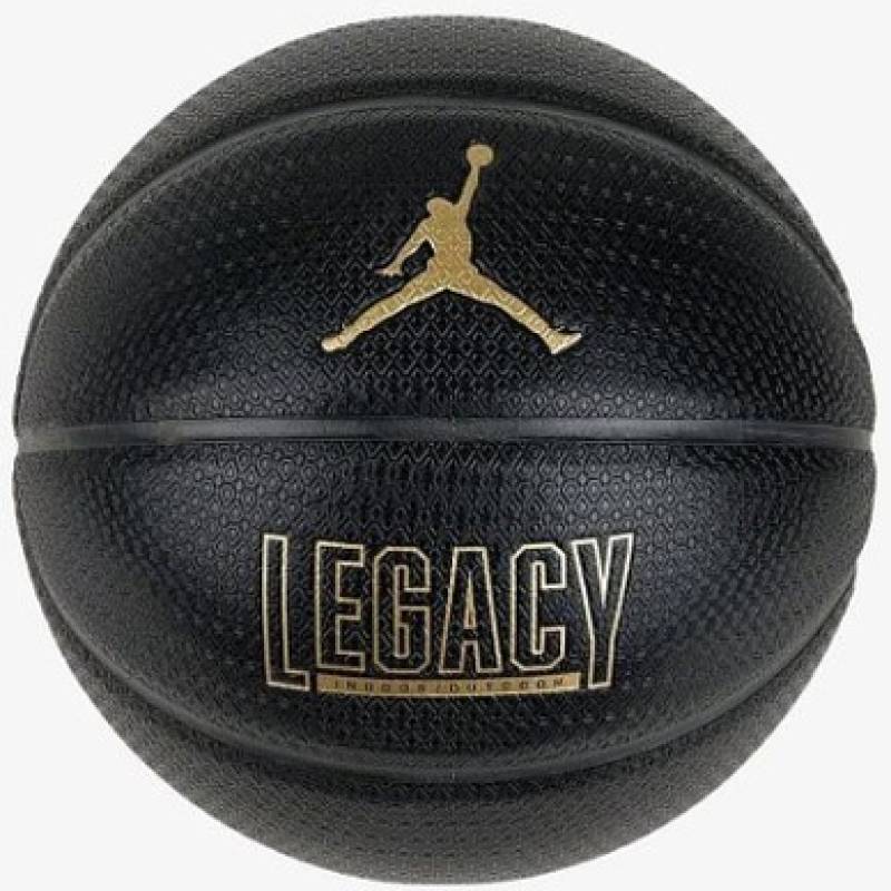 М'яч баскетбольний NIKE JORDAN LEGACY 2.0 8P DEFLATED BLACK/BLACK/BLACK/METALLIC GOLD size 7 DT1-J.100.8253.051.07, рис. 0