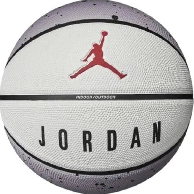 М'яч баскетбольний Nike JORDAN PLAYGROUND 2.0 8P DEFLATED CEMENT GREY/WHITE/BLACK/FIRE RED size 5 DT1-J.100.8255.049.05, рис. 0