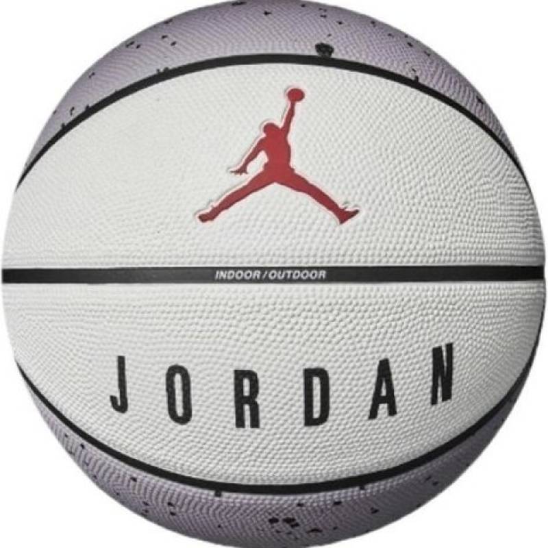 М'яч баскетбольний Nike JORDAN PLAYGROUND 2.0 8P DEFLATED CEMENT GREY/WHITE/BLACK/FIRE RED size 6 DT1-J.100.8255.049.06, рис. 0