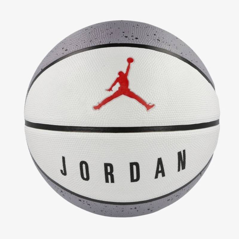 М'яч баскетбольний Nike JORDAN PLAYGROUND 2.0 8P DEFLATED CEMENT GREY/WHITE/BLACK/FIRE RED size 7 DT1-J.100.8255.049.07, рис. 0