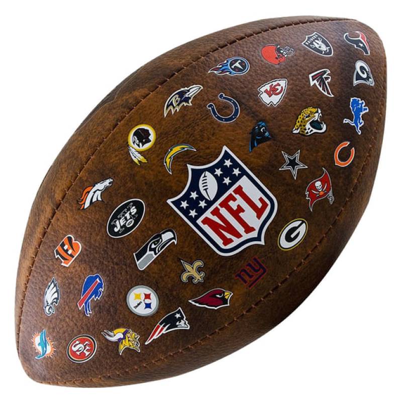 М'яч для американського футболу Wilson NFL OFF THROWBACK 32 TEAM LOGO DT1-WTF1758XBNF32, рис. 0