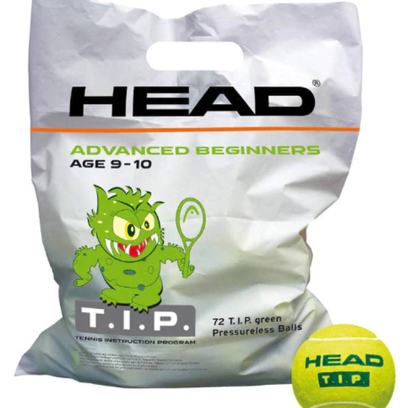 М'ячі для тенісу Head TIP green polybag 72 balls DT1-578280, рис. 0