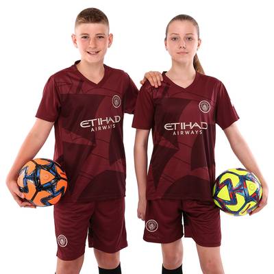 Форма футбольна дитяча із символікою футбольного клубу MANCHESTER CITY резервна 2025 CO-4718