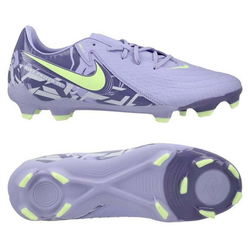 Футбольные бутсы Nike UNITED PHANTOM GX 2 ACADEMY FG/MG NU1 фиолетово-лаймовые HF1595-500, рис. 0