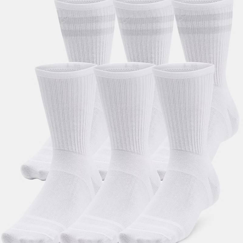 Шкарпетки UA Essential 6pk Crew білий Уні LG DT-1387058-100, рис. 0