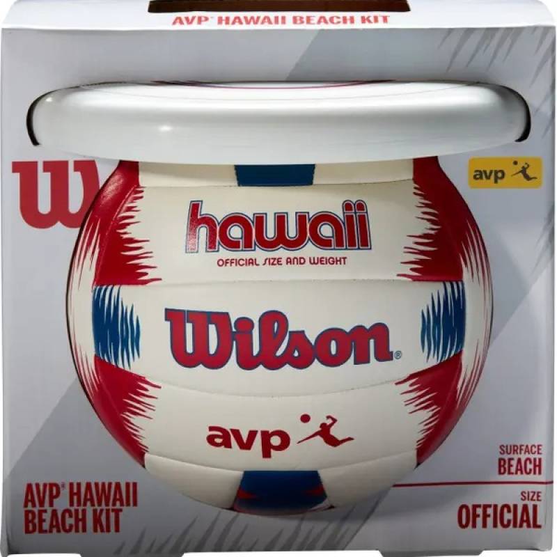 Пляжный набор (волейбольный мяч и фрисби) Wilson HAWAII AVP бело-красно-синий WTH80219KIT, рис. 0