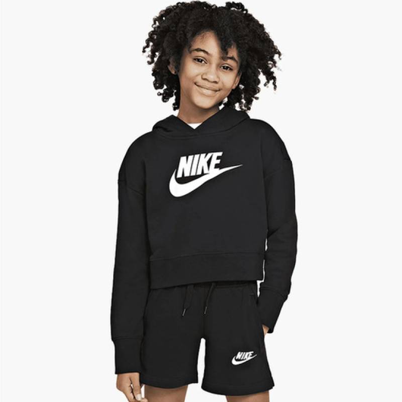 Кофта Nike G NSW CLUB FT CROP HOODIE HBR DS-DC7210-010, рис. 0
