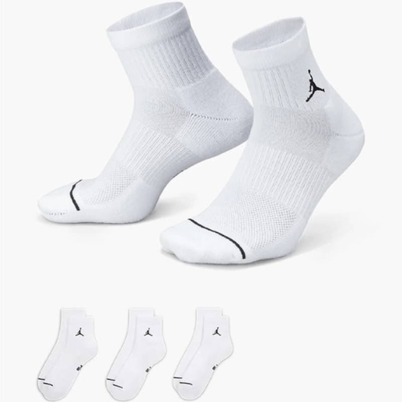 Шкарпетки JORDAN U J ED CUSH POLY ANKLE 3PR 144 DS-DX9655-100, рис. 0