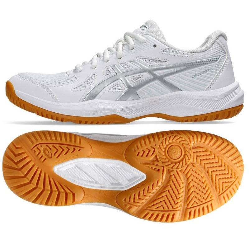 Кросівки сквош жін. Asics Upcourt 6 white/pure silver (39.5) 8 DT1-1072A107-100, рис. 0