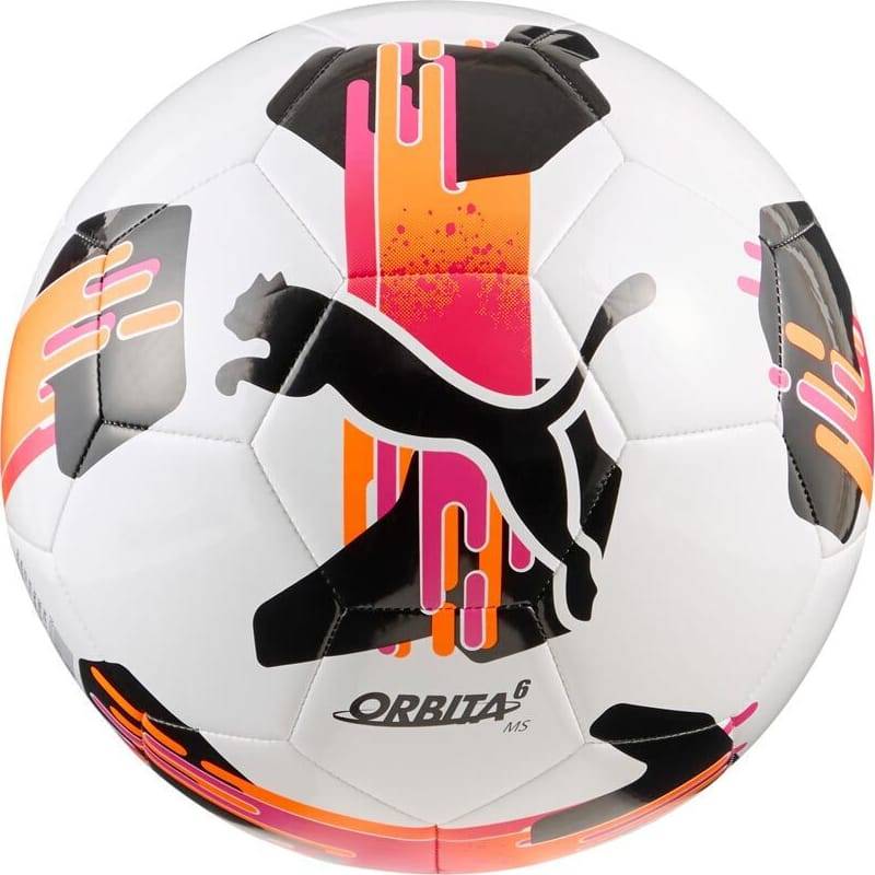М'яч футбольний Puma Orbita 6 MS білий, чорний, рожевий Уні 5 DT-084335-13, рис. 0