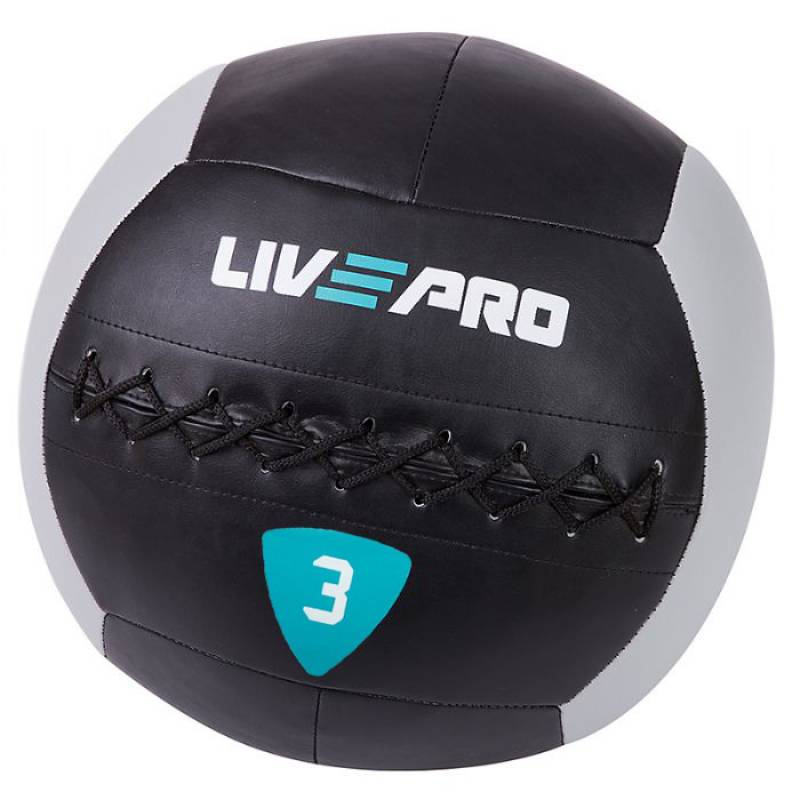 М'яч для кросфіту WALL BALL чорний, сірий Уні 3кг DT-LP8100-3, рис. 0