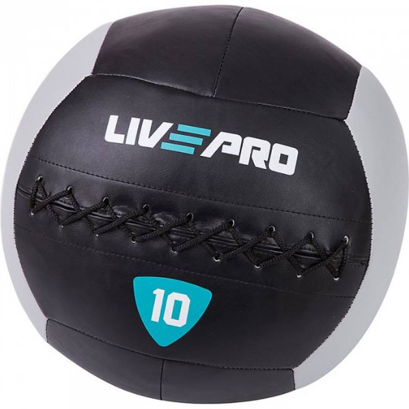 Мяч для кросфіту WALL BALL чорний/сірий Уні 10кг DT-LP8100-10, рис. 0