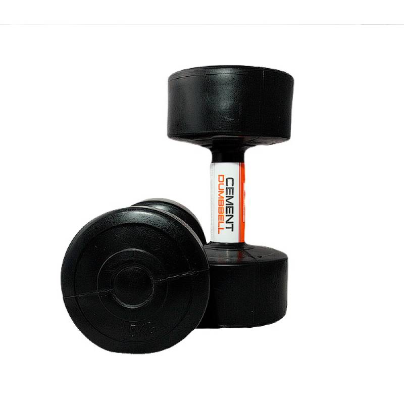 Гантелі пластикові пари CEMENT DUMBELL чорний Уні 2х5кг DT-LS2003-5, рис. 0