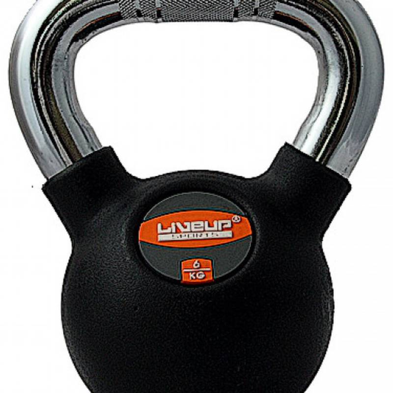 Гиря RUBBER KETTEL DUMBELL чорний Уні 6кг DT-LS2044-6, рис. 0