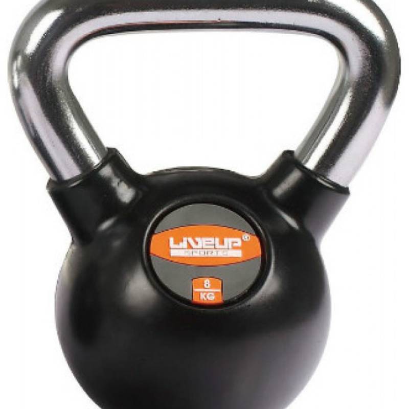 Гиря RUBBER KETTEL DUMBELL чорний Уні 8кг DT-LS2044-8, рис. 0