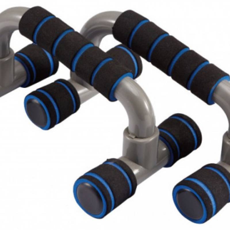 Упори для віджимання PLASTIC PUSH UP BAR чорний Уні 14.5х23.2х12-10см DT-LS3164E, рис. 0