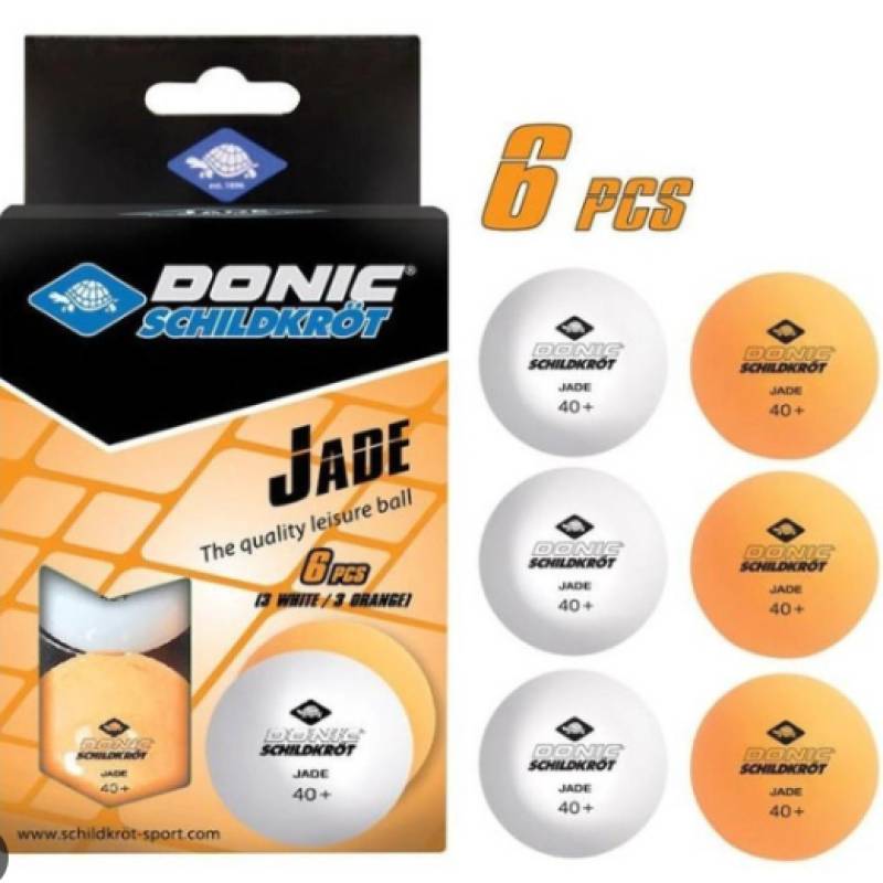 М'ячі Donic Jade ball 40+ 6 шт white+orange DT1-608509, рис. 0