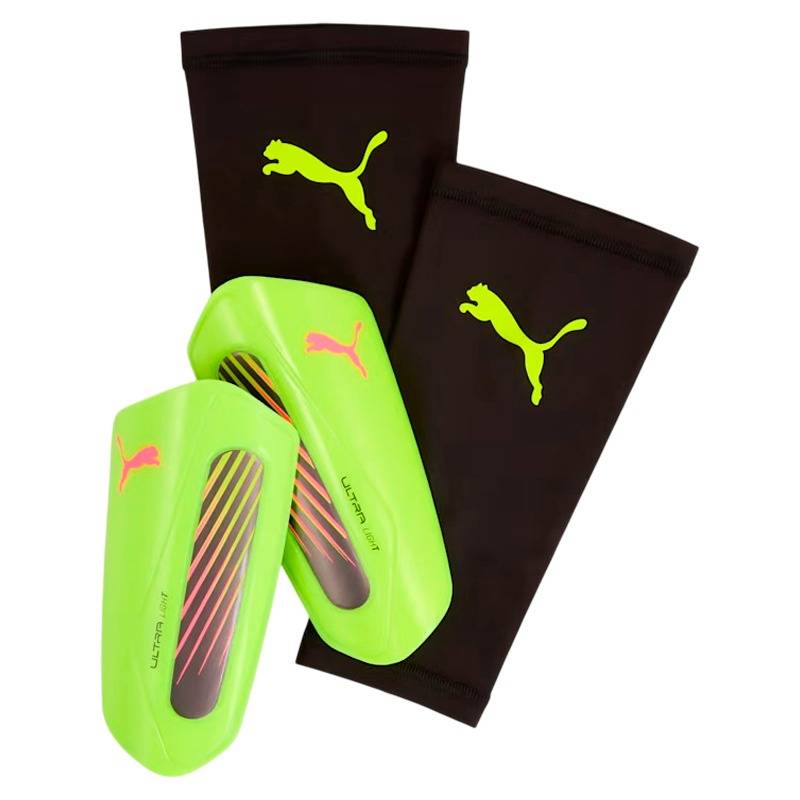 Щитки футбольні Puma ULTRA LIGHT SLEEVE лаймово-чорні 030989-02, рис. 0