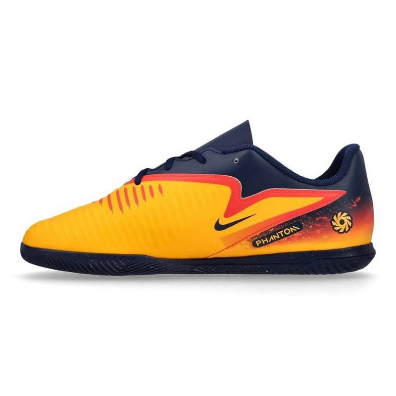 Детские футзалки Nike JR PHANTOM 6 LOW CLUB 'ERLING HAALAND' IC EH оранжево-красно-темно-синие IH1803-800, рис. 1