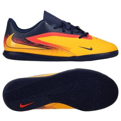 Детские футзалки Nike JR PHANTOM 6 LOW CLUB 'ERLING HAALAND' IC EH оранжево-красно-темно-синие IH1803-800