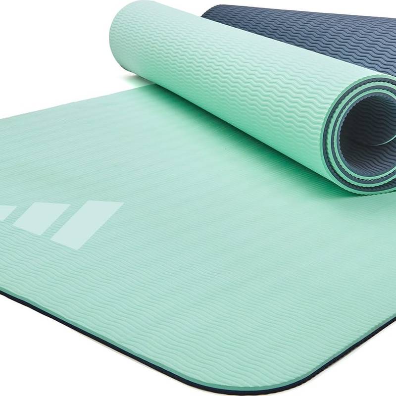 Килимок для йоги Adidas Double Sided Yoga Mat ментоловий, сірий Уні 176 х 61 х 0,6 см DT-ADYG-10400BLM-NL, рис. 0