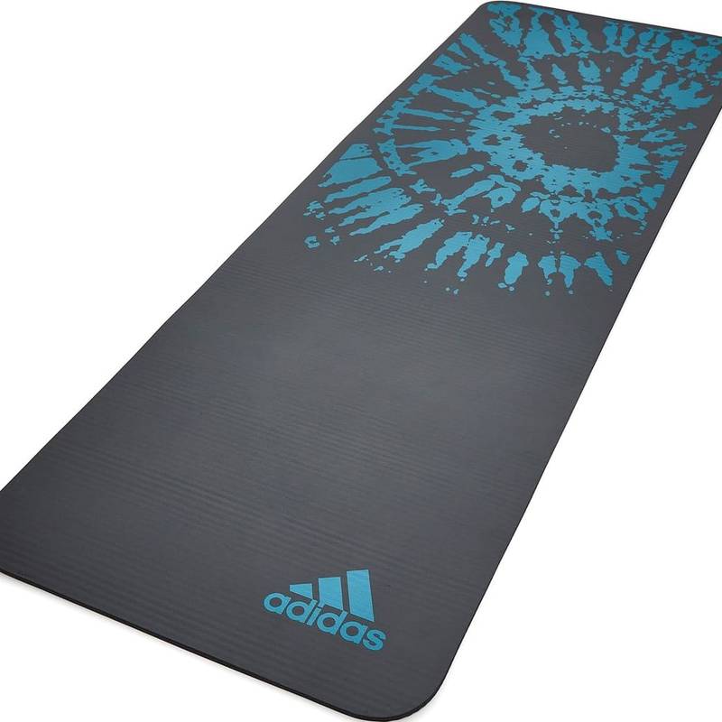 Килимок для йоги Adidas Tie-Dye Yoga Mat сірий, блакитний Уні 183 х 61 х 1 см DT-ADYG-10200BL, рис. 1