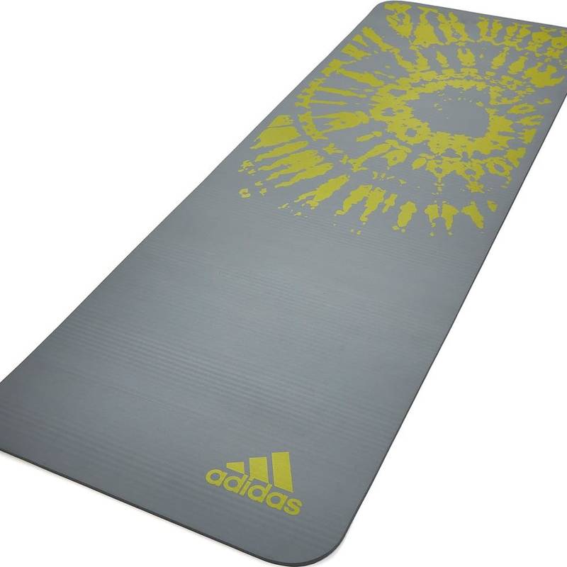 Килимок для йоги Adidas Tie-Dye Yoga Mat сірий, жовтий Уні 183 х 61 х 1 см DT-ADYG-10200GR, рис. 1